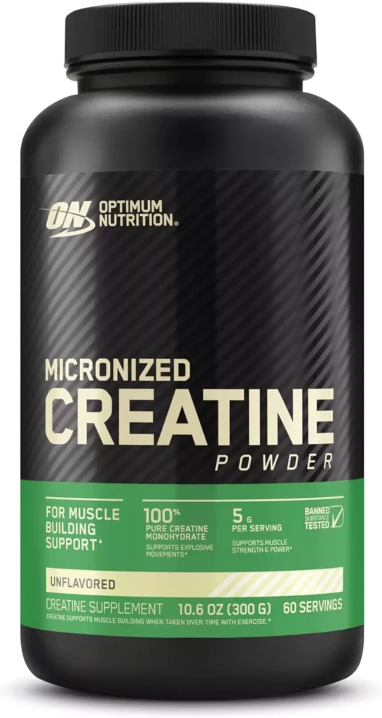 Optimum Nutrition Micronized Creatine Monohydrate Powder, Unflavored, Keto Friendly